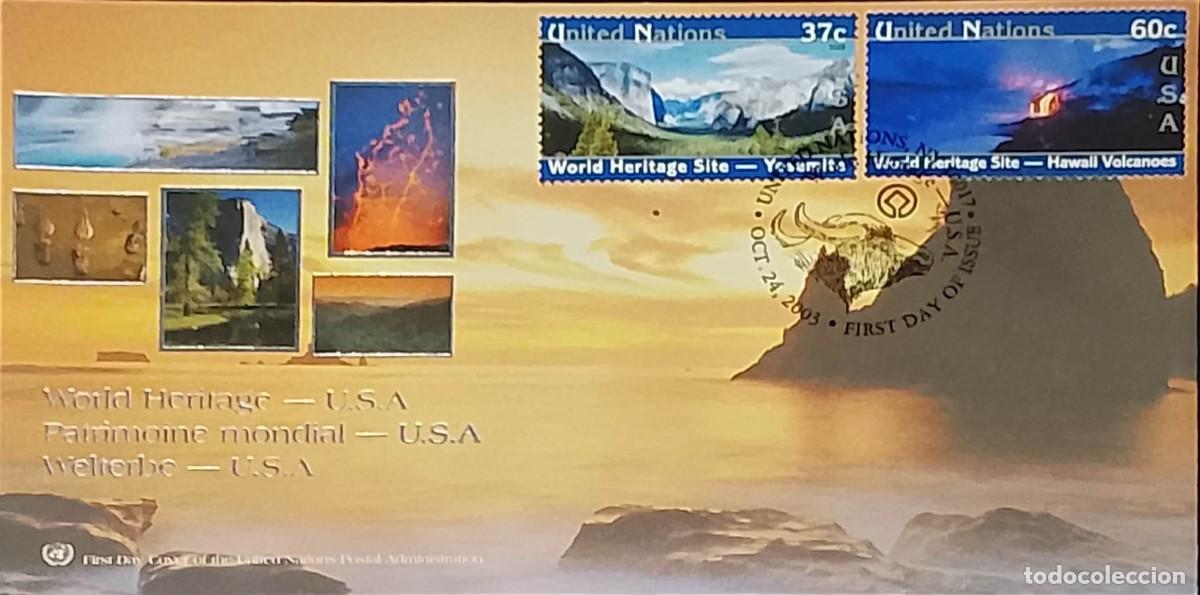 Sellos: TS) 2003, UNITED STATES, FIRST DAY COVER ISSUED BY THE UNITED NATIONS POSTAL ADMINISTRATION (UNPA),