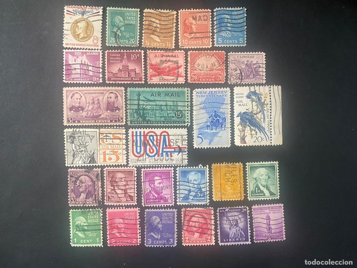 Timbres: Estados Unidos lote de sellos antiguos