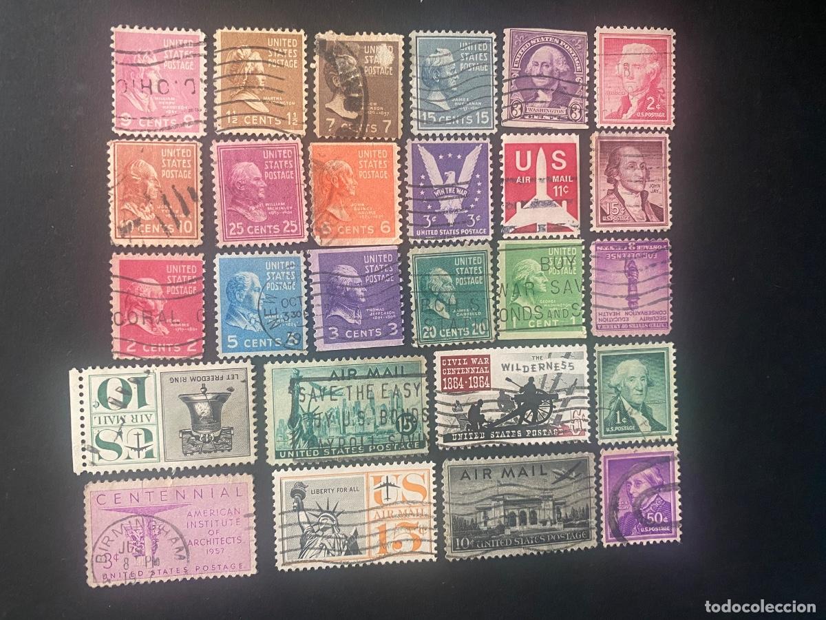 Timbres: Estados Unidos lote de sellos antiguos