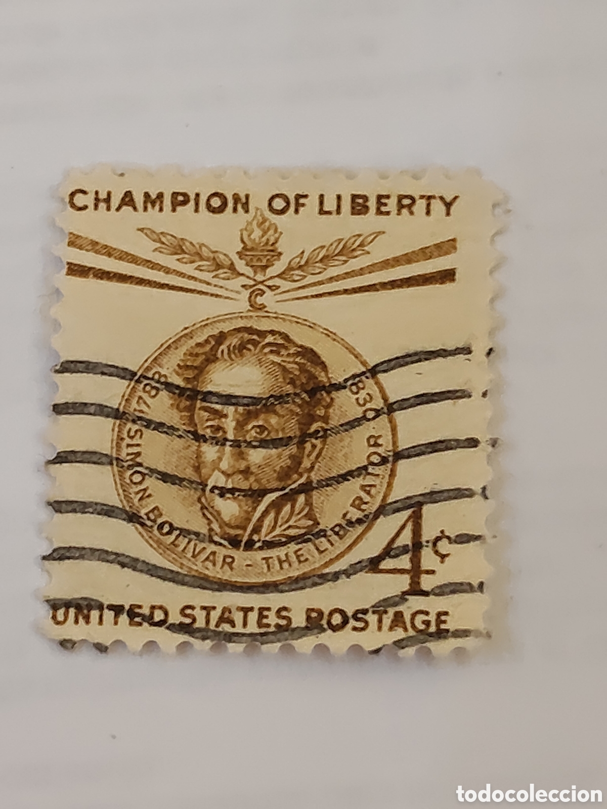 Sellos: Sello de Estados Unidos serie campeones de la libertad Simon Bolivar 1958