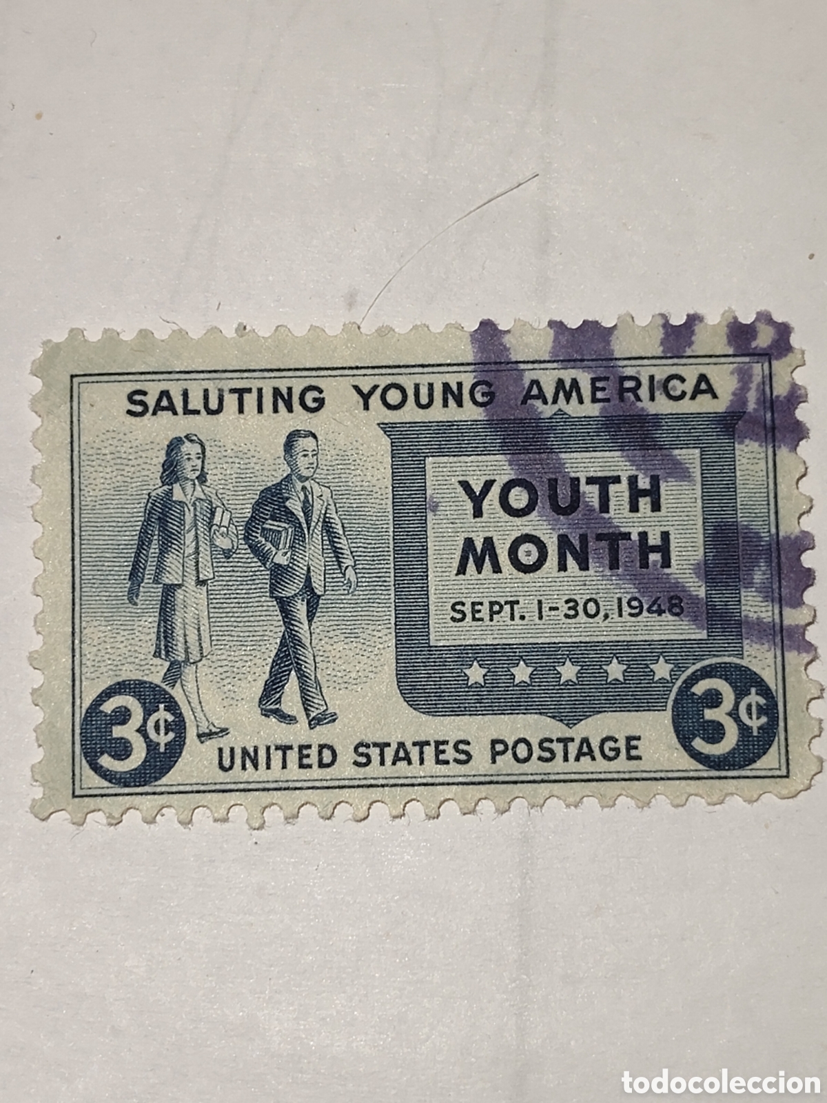 Sellos: Sello de Estados Unidos mes de la Juventud 1948