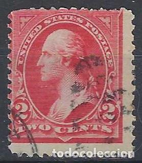 Stamps: ESTADOS UNIDOS 1894-95 - GEORGE WASHINGTON - FLORONES DENTRO DE LOS TRI&Aacute;NGULOS SUPERIORES - USADO