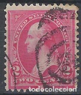 Francobolli: ESTADOS UNIDOS 1894-95 - GEORGE WASHINGTON -CON FLORONES DENTRO DE LOS TRI&Aacute;NGULOS SUPERIORES - USADO