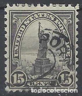 Selos: ESTADOS UNIDOS 1922 - ESTATUA DE LA LIBERTAD - USADO