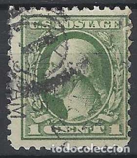 Selos: ESTADOS UNIDOS 1914 - GEORGE WASHINGTON, VERDE - USADO