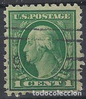 Selos: ESTADOS UNIDOS 1914 - GEORGE WASHINGTON, VERDE - USADO
