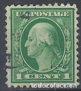 Selos: ESTADOS UNIDOS 1914 - GEORGE WASHINGTON, VERDE - USADO