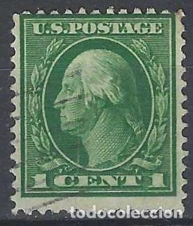 Selos: ESTADOS UNIDOS 1914 - GEORGE WASHINGTON, VERDE - USADO