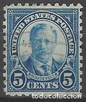 Selos: ESTADOS UNIDOS 1922 - THEODORE ROOSEVELT, AZUL, DENTADO 10 - USADO