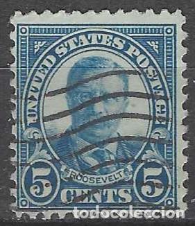 Stamps: ESTADOS UNIDOS 1922 - THEODORE ROOSEVELT, AZUL - USADO