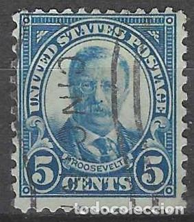 Stamps: ESTADOS UNIDOS 1922 - THEODORE ROOSEVELT, AZUL - USADO