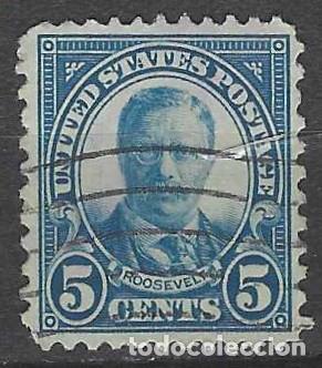 Stamps: ESTADOS UNIDOS 1922 - THEODORE ROOSEVELT, AZUL - USADO