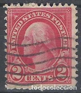 Stamps: ESTADOS UNIDOS 1923 - GEORGE WASHINGTON, CARM&Iacute;N - USADO