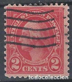 Stamps: ESTADOS UNIDOS 1923 - GEORGE WASHINGTON, CARM&Iacute;N - USADO