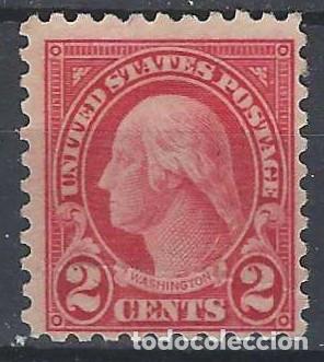 Stamps: ESTADOS UNIDOS 1923 - GEORGE WASHINGTON, CARM&Iacute;N - USADO