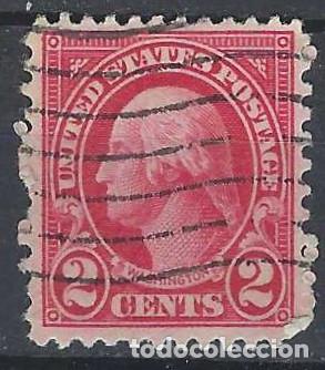 Stamps: ESTADOS UNIDOS 1923 - GEORGE WASHINGTON, CARM&Iacute;N - USADO