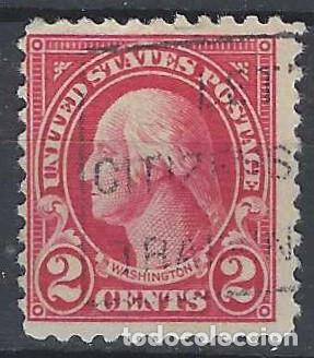 Stamps: ESTADOS UNIDOS 1923 - GEORGE WASHINGTON, CARM&Iacute;N - USADO