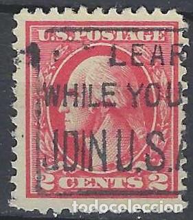Stamps: ESTADOS UNIDOS 1920 - GEORGE WASHINGTON, CARM&Iacute;N - USADO