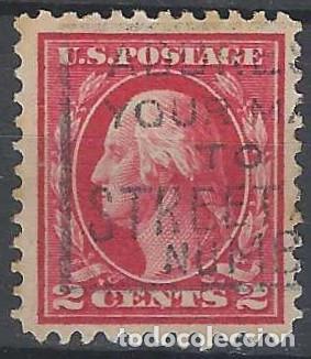 Sellos: ESTADOS UNIDOS 1920 - GEORGE WASHINGTON, CARM&Iacute;N - USADO