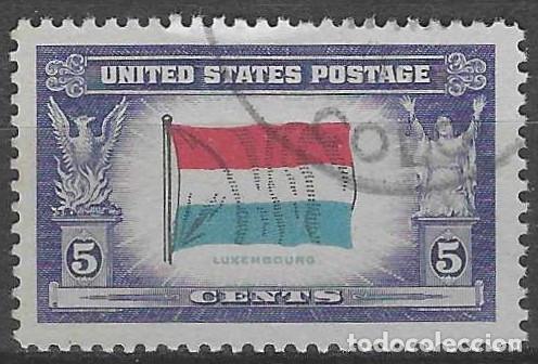 Sellos: ESTADOS UNIDOS 1943 - 2&ordf; GM, PA&Iacute;SES OCUPADOS POR EL EJE, LUXEMBURGO - USADO