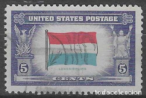 Sellos: ESTADOS UNIDOS 1943 - 2&ordf; GM, PA&Iacute;SES OCUPADOS POR EL EJE, LUXEMBURGO - USADO