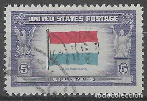 Sellos: ESTADOS UNIDOS 1943 - 2&ordf; GM, PA&Iacute;SES OCUPADOS POR EL EJE, LUXEMBURGO - USADO