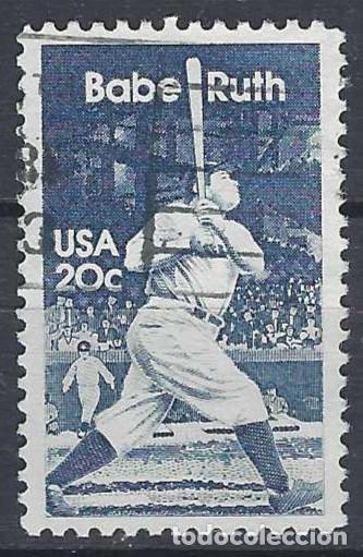 Francobolli: ESTADOS UNIDOS 1983 - BABE RUTH - USADO