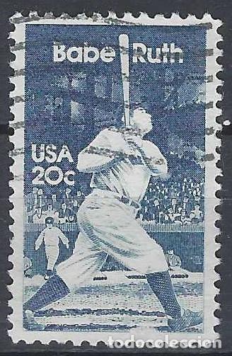 Francobolli: ESTADOS UNIDOS 1983 - BABE RUTH - USADO