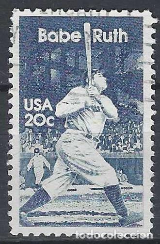 Stamps: ESTADOS UNIDOS 1983 - BABE RUTH - USADO