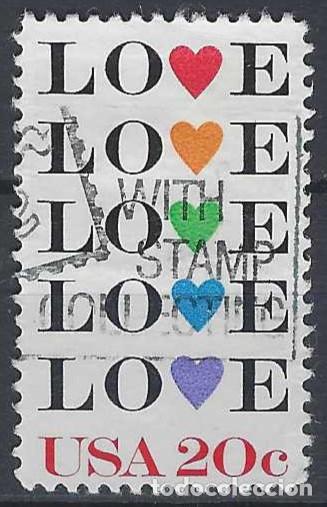Stamps: ESTADOS UNIDOS 1984 - SAN VALENT&Iacute;N - USADO