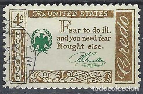 Selos: ESTADOS UNIDOS 1960 - CREDO AMERICANO - USADO