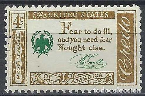 Selos: ESTADOS UNIDOS 1960 - CREDO AMERICANO - USADO