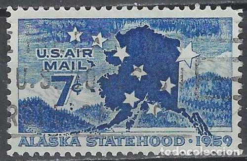 Briefmarken: ESTADOS UNIDOS 1959 - ESTADO DE ALASKA, A&Eacute;REO - USADO