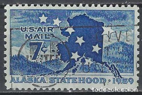 Briefmarken: ESTADOS UNIDOS 1959 - ESTADO DE ALASKA, A&Eacute;REO - USADO