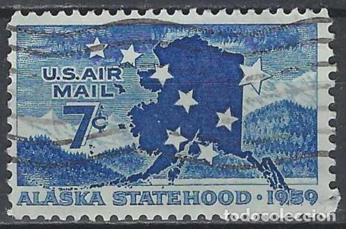 Briefmarken: ESTADOS UNIDOS 1959 - ESTADO DE ALASKA, A&Eacute;REO - USADO