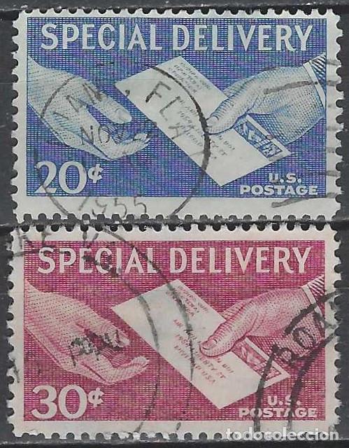 Briefmarken: ESTADOS UNIDOS 1954-57 - CORREO URGENTE, ENTREGA DE CARTA, S.COMPLETA - USADOS