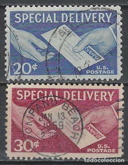 Briefmarken: ESTADOS UNIDOS 1954-57 - CORREO URGENTE, ENTREGA DE CARTA, S.COMPLETA - USADOS