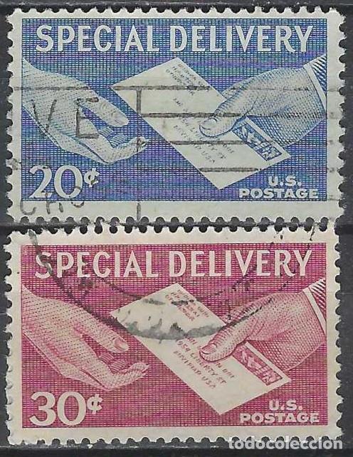 Briefmarken: ESTADOS UNIDOS 1954-57 - CORREO URGENTE, ENTREGA DE CARTA, S.COMPLETA - USADOS
