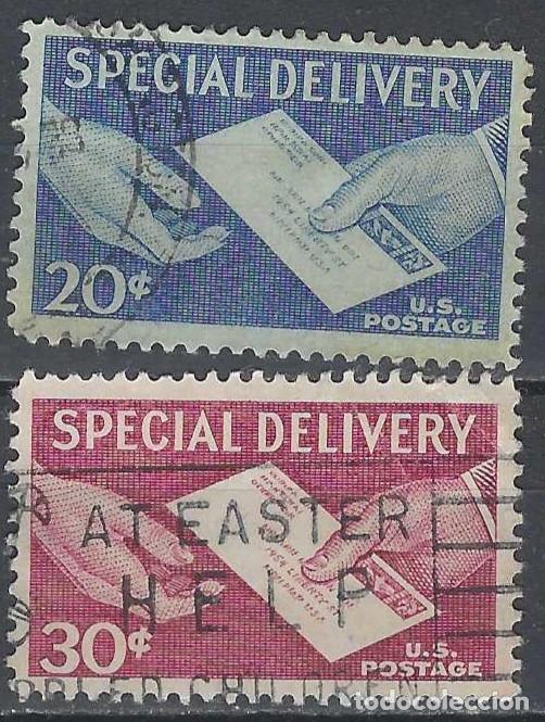 Sellos: ESTADOS UNIDOS 1954-57 - CORREO URGENTE, ENTREGA DE CARTA, S.COMPLETA - USADOS