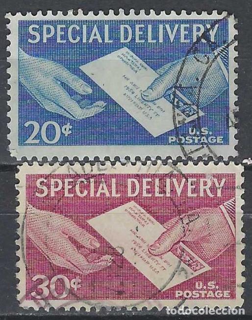 Sellos: ESTADOS UNIDOS 1954-57 - CORREO URGENTE, ENTREGA DE CARTA, S.COMPLETA - USADOS