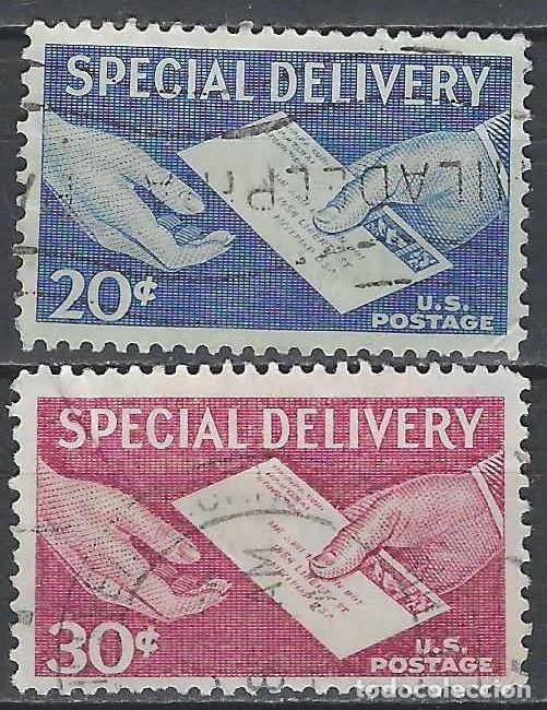 Sellos: ESTADOS UNIDOS 1954-57 - CORREO URGENTE, ENTREGA DE CARTA, S.COMPLETA - USADOS