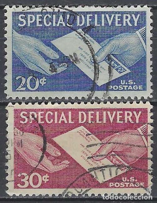 Sellos: ESTADOS UNIDOS 1954-57 - CORREO URGENTE, ENTREGA DE CARTA, S.COMPLETA - USADOS