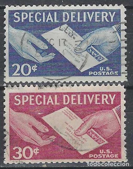 Sellos: ESTADOS UNIDOS 1954-57 - CORREO URGENTE, ENTREGA DE CARTA, S.COMPLETA - USADOS