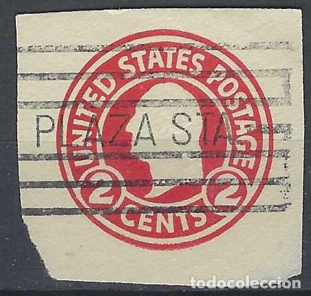 Sellos: ESTADOS UNIDOS - GEORGE WASHINGTON, 2 CENT IMPRESO Y GRABADO - USADO