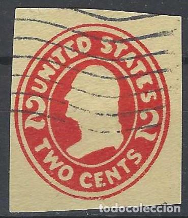 Sellos: ESTADOS UNIDOS - GEORGE WASHINGTON, 2 CENT IMPRESO Y GRABADO - USADO