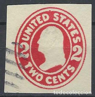 Sellos: ESTADOS UNIDOS - GEORGE WASHINGTON, 2 CENT IMPRESO Y GRABADO - USADO