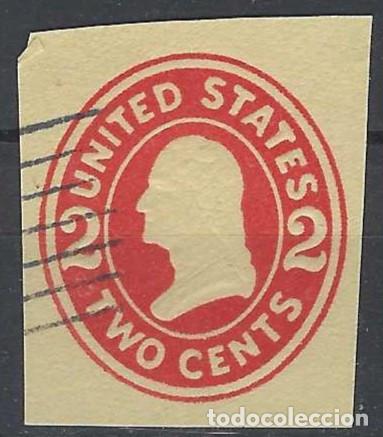 Sellos: ESTADOS UNIDOS - GEORGE WASHINGTON, 2 CENT IMPRESO Y GRABADO - USADO