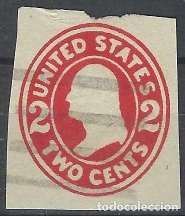Sellos: ESTADOS UNIDOS - GEORGE WASHINGTON, 2 CENT IMPRESO Y GRABADO - USADO