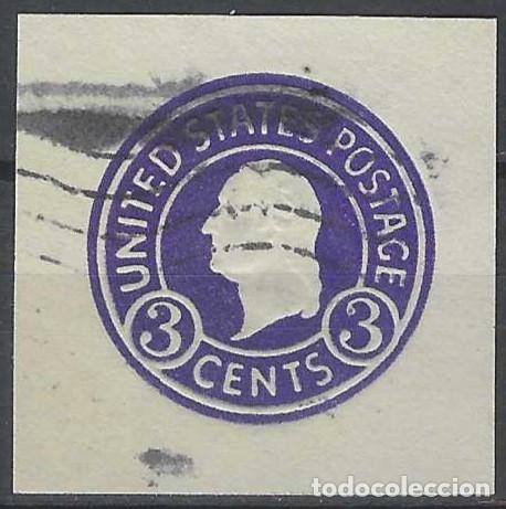 Sellos: ESTADOS UNIDOS - GEORGE WASHINGTON, 3 CENT IMPRESO Y GRABADO - USADO