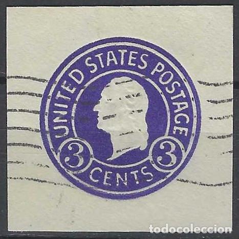 Sellos: ESTADOS UNIDOS - GEORGE WASHINGTON, 3 CENT IMPRESO Y GRABADO - USADO